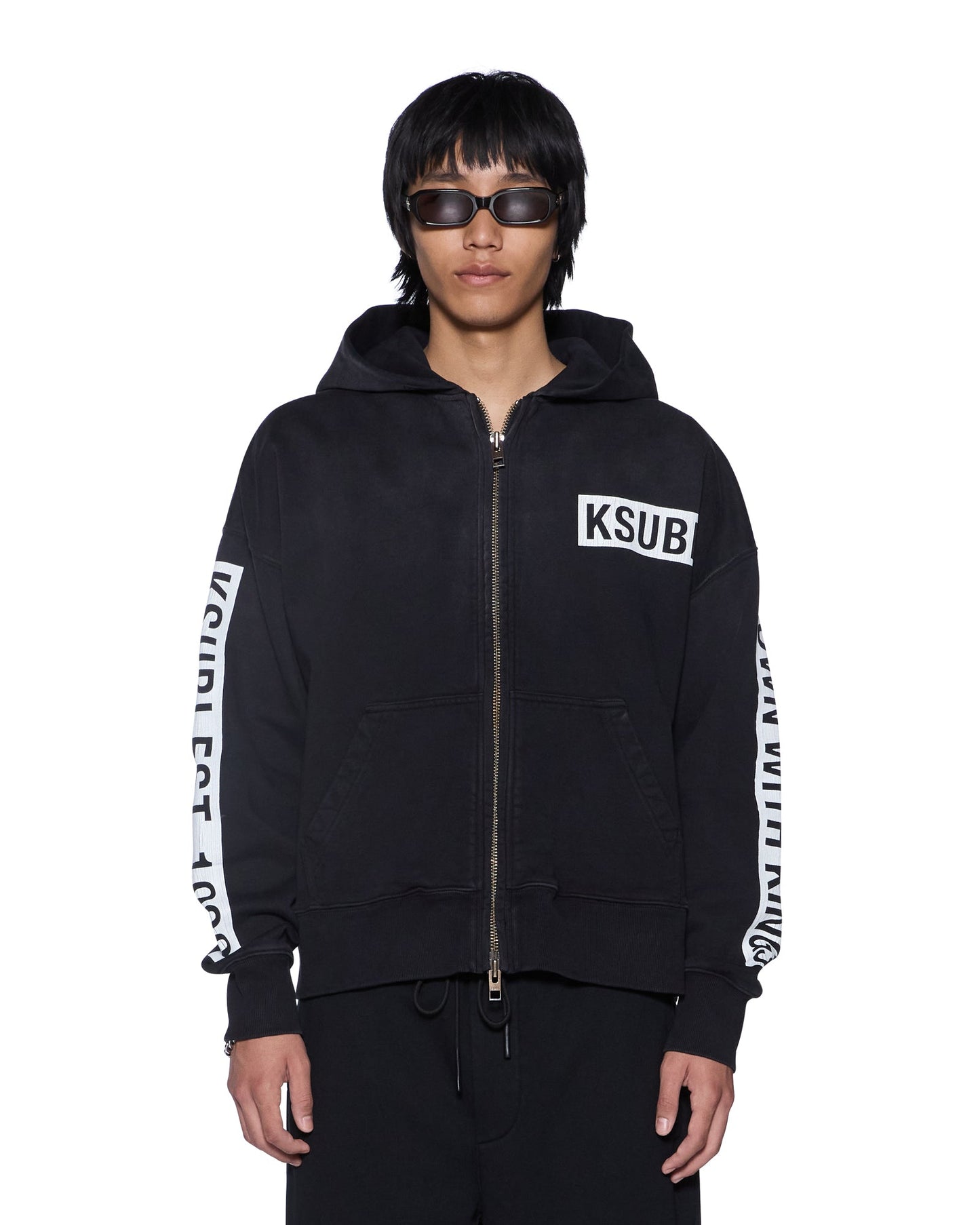 KINGS HALEN ZIP HOODIE BLACK FADE