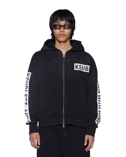 KINGS HALEN ZIP HOODIE BLACK FADE