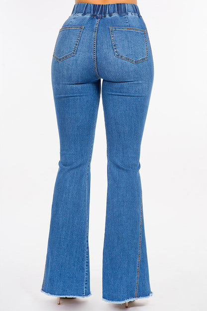 Women's High Rise Curvy Flare Jeans