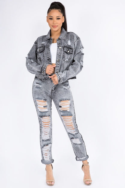 High Waist Acid Wash Mom Jeans