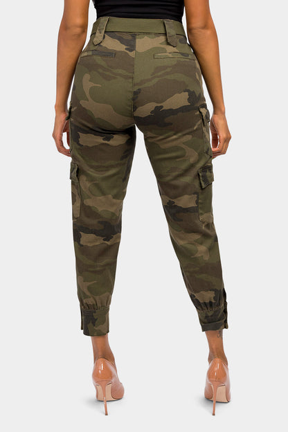 High Waist Cargo Pants with Belt