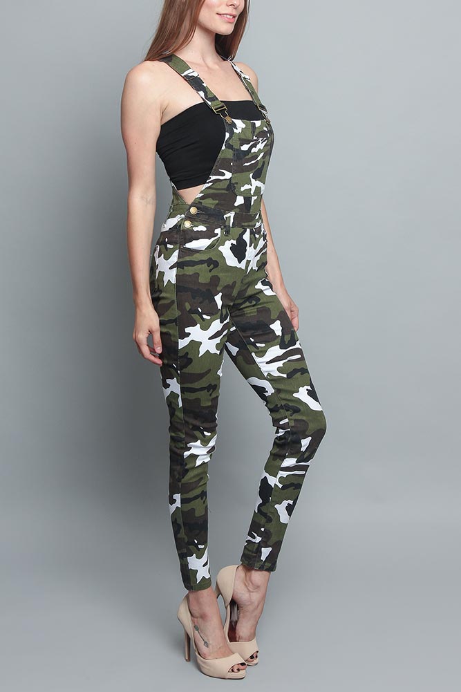 Women's Camo Color Overalls