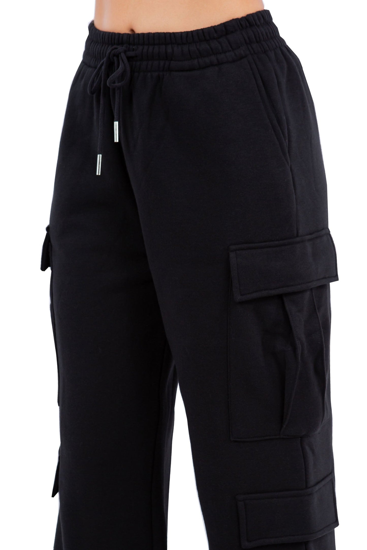 Women's Essential High Waist Wide Fit Cargo Sweat Pants