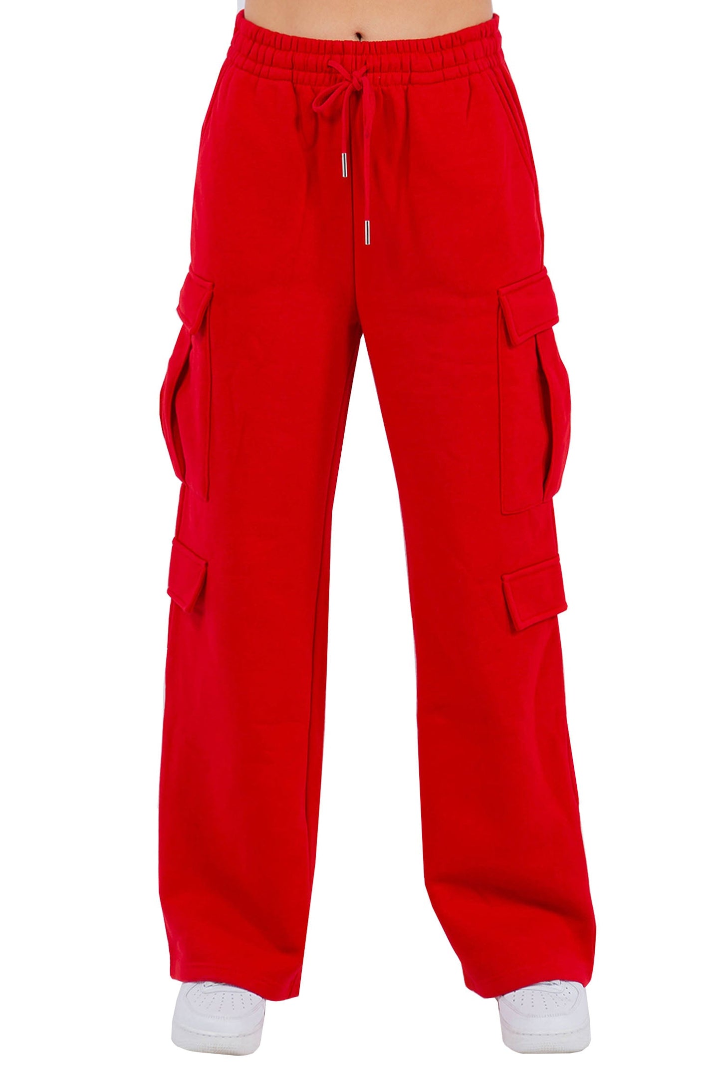 Women's Essential High Waist Wide Fit Cargo Sweat Pants