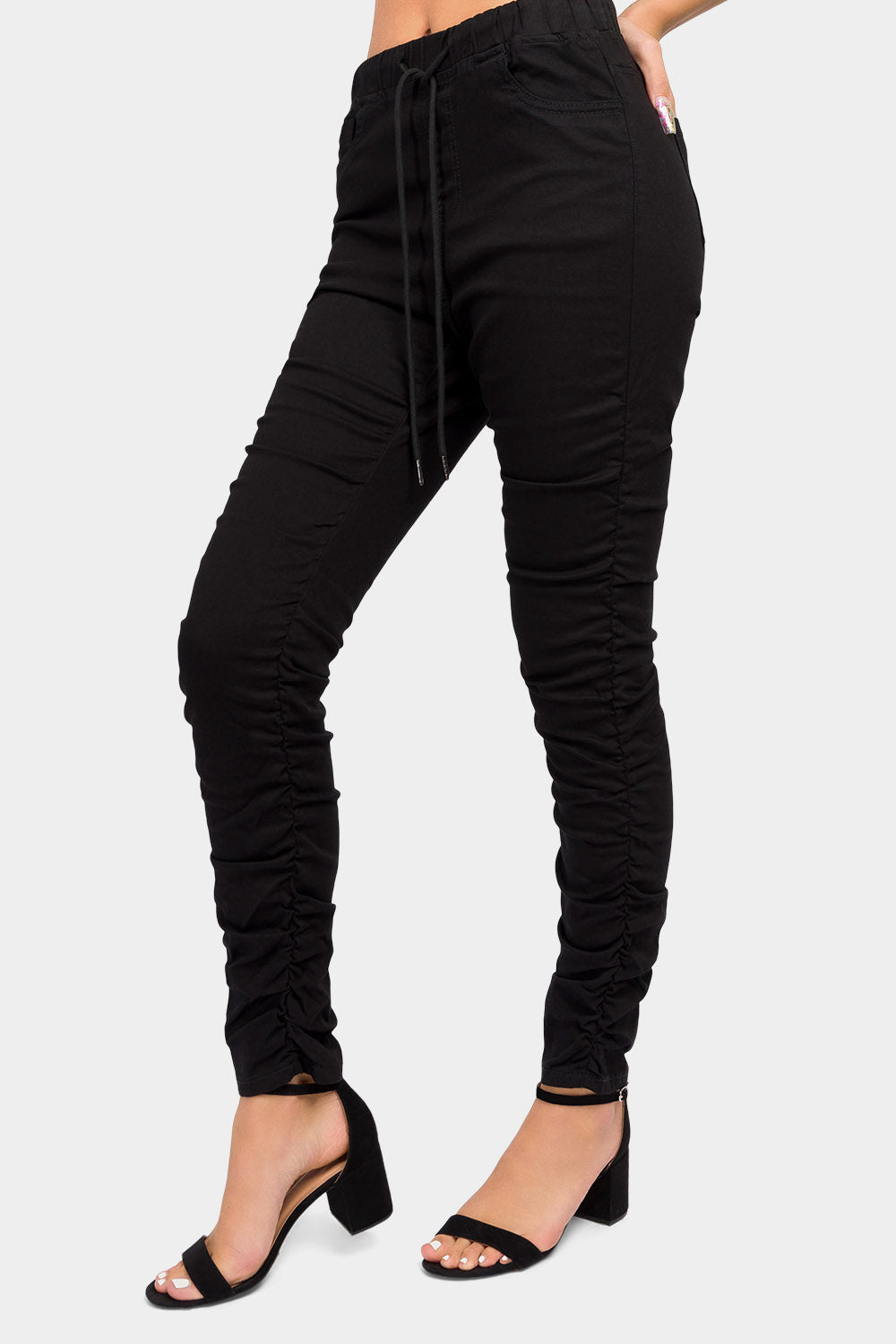 Shirred Leg Fitted Joggers