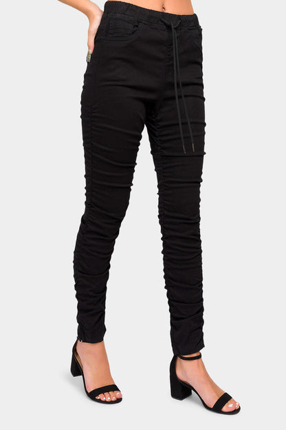 Shirred Leg Fitted Joggers