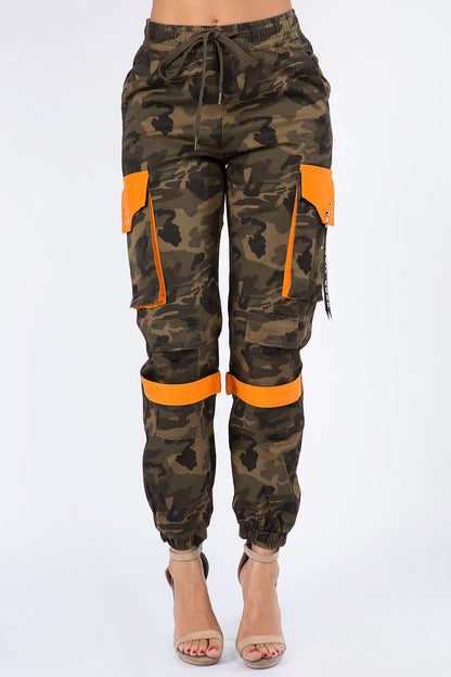 High Waist Utility Cargo Joggers