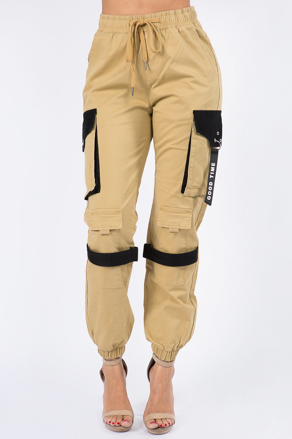 High Waist Utility Cargo Joggers