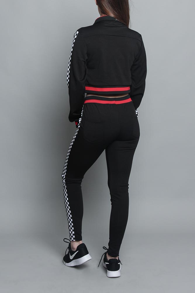 Side Checkered Tracksuit