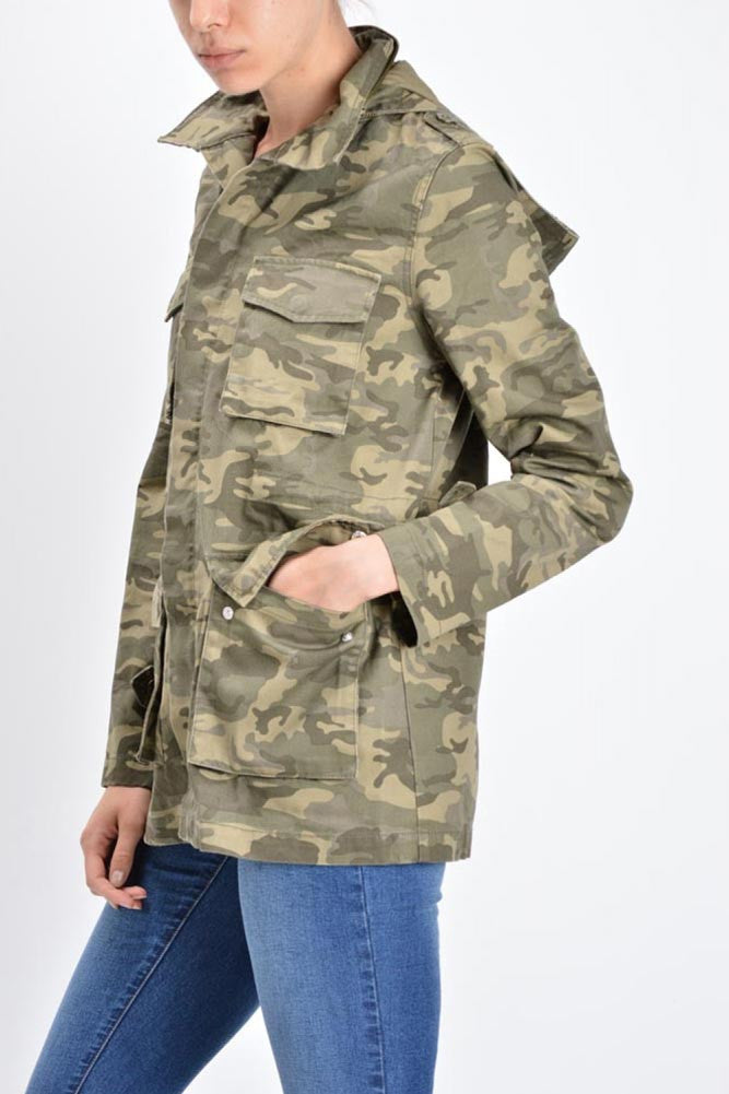 Women's Hooded Cargo Jacket