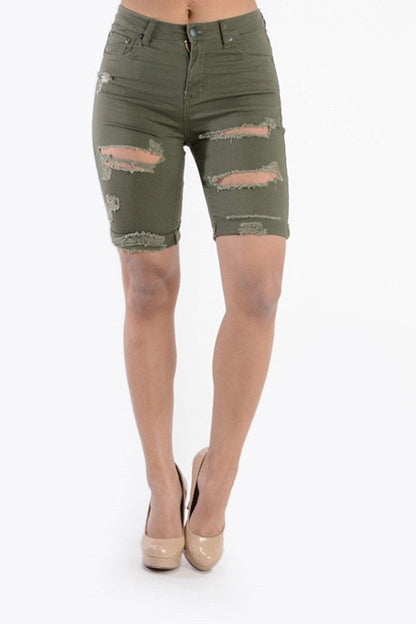 Women's Destroyed Skinny Shorts