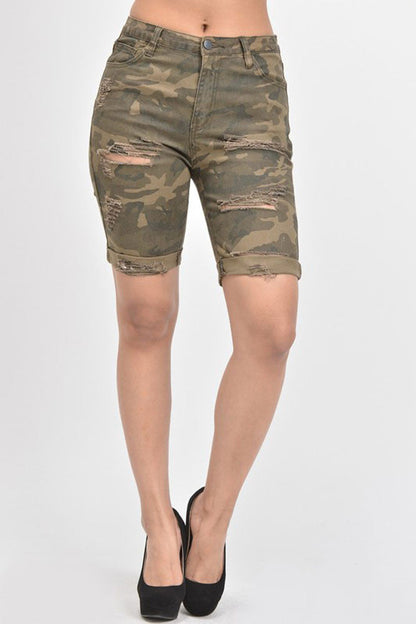 Women's Destroyed Skinny Shorts