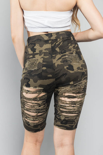 Double Sided Distressed Shorts