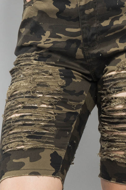 Double Sided Distressed Shorts
