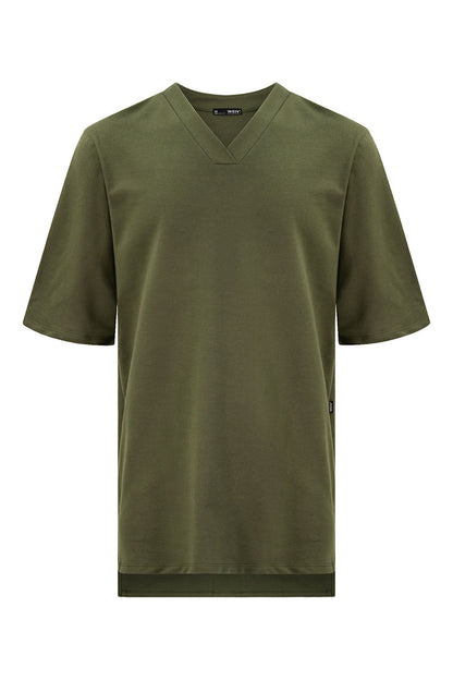 Essential Oversized Plain V-Neck T-Shirt