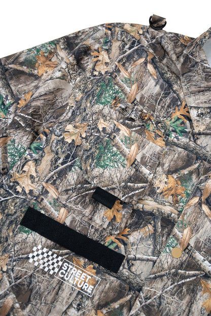 Men's Utility Camo Crop Over Shirt & Shorts Set