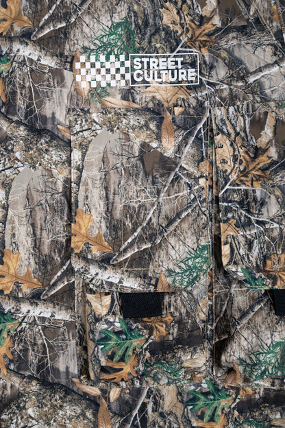 Men's Utility Camo Crop Over Shirt & Shorts Set