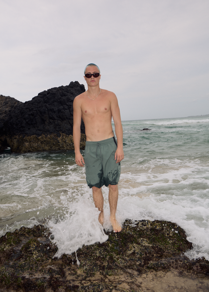 AFENDS Mens House Related - Cargo Swim Short 21" - Sycamore