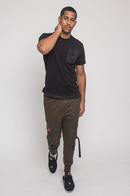 3D Buckled Pocket T-Shirt