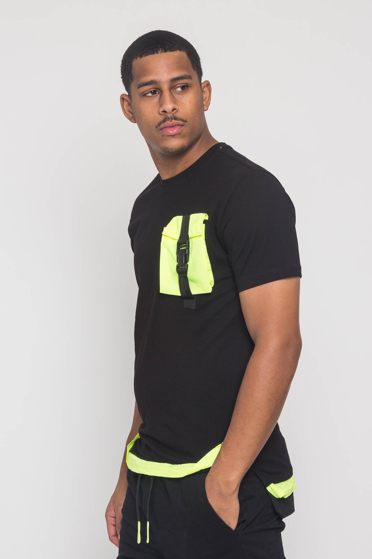 3D Buckled Pocket T-Shirt