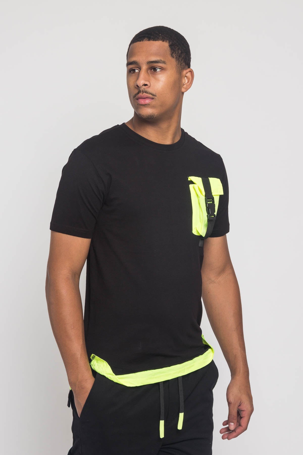 3D Buckled Pocket T-Shirt