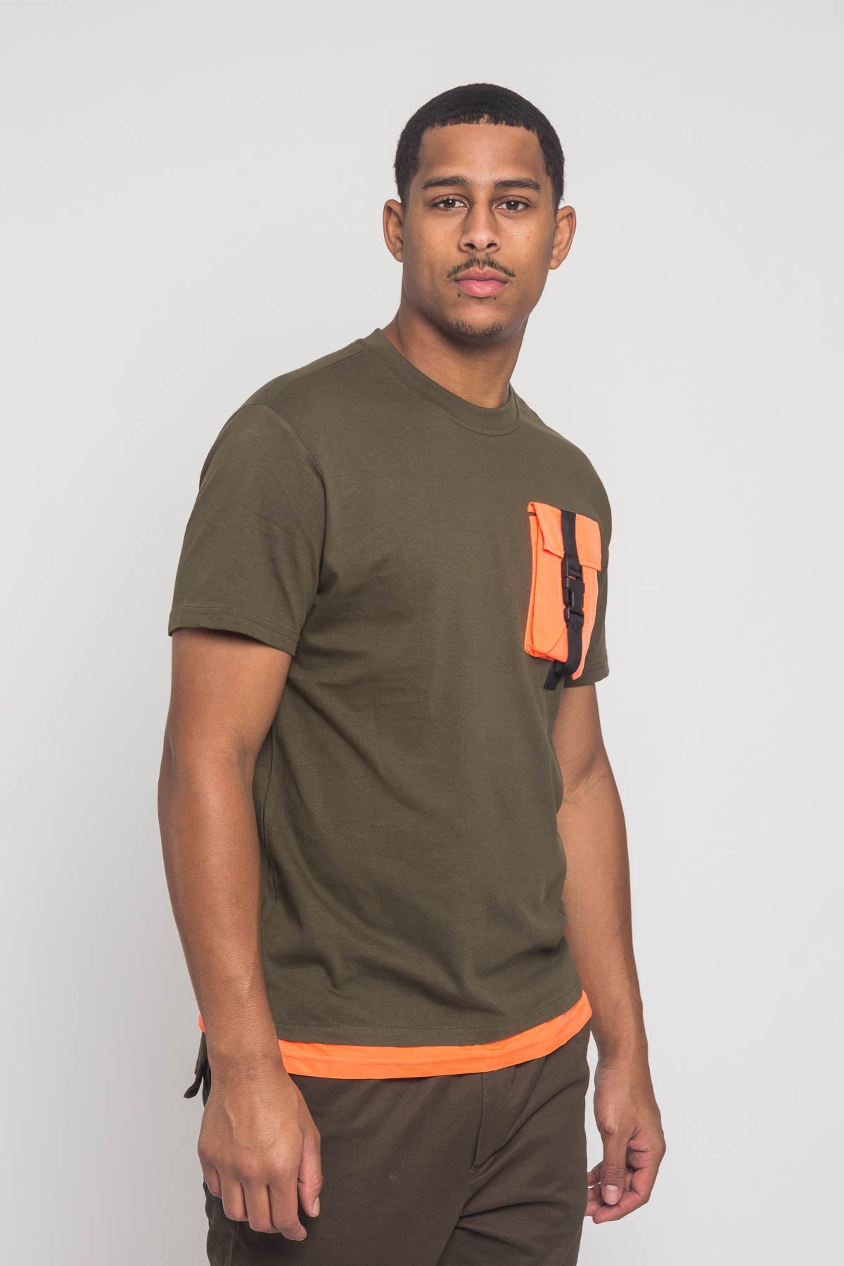 3D Buckled Pocket T-Shirt