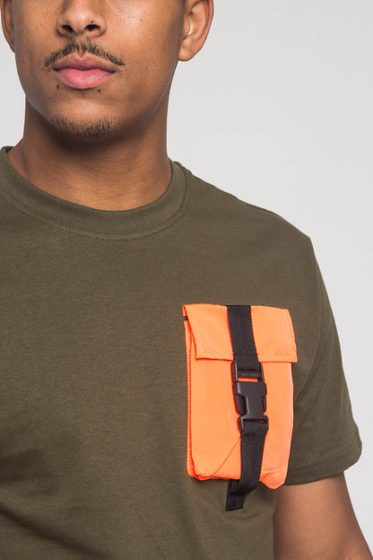 3D Buckled Pocket T-Shirt