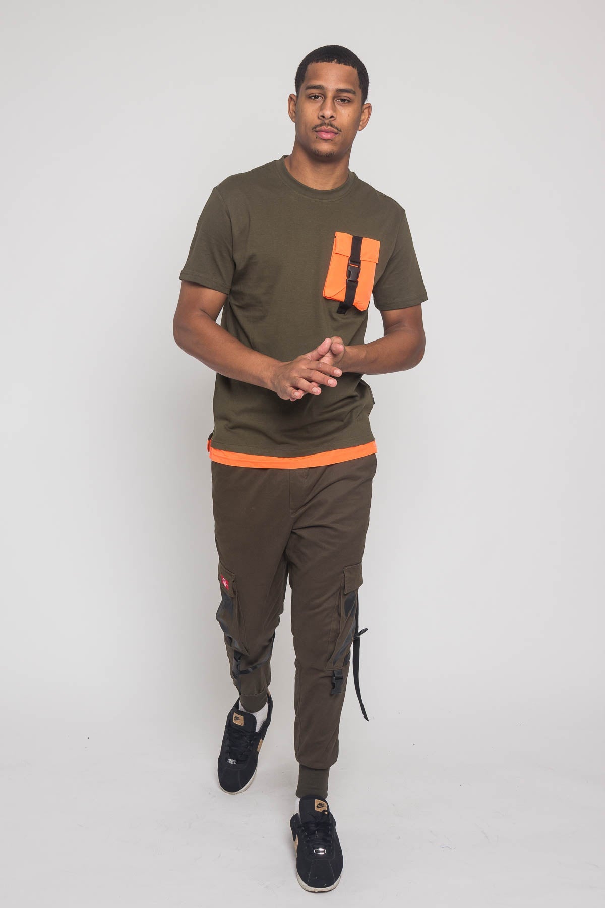 3D Buckled Pocket T-Shirt