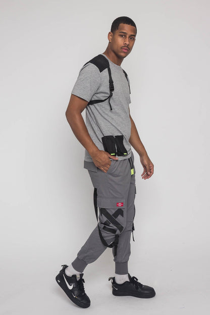Buckled T-Shirt and Jogger Techwear Set