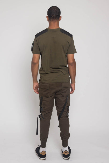 Buckled T-Shirt and Jogger Techwear Set