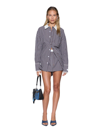 BOXER MINI SKIRT WHITE PLAID