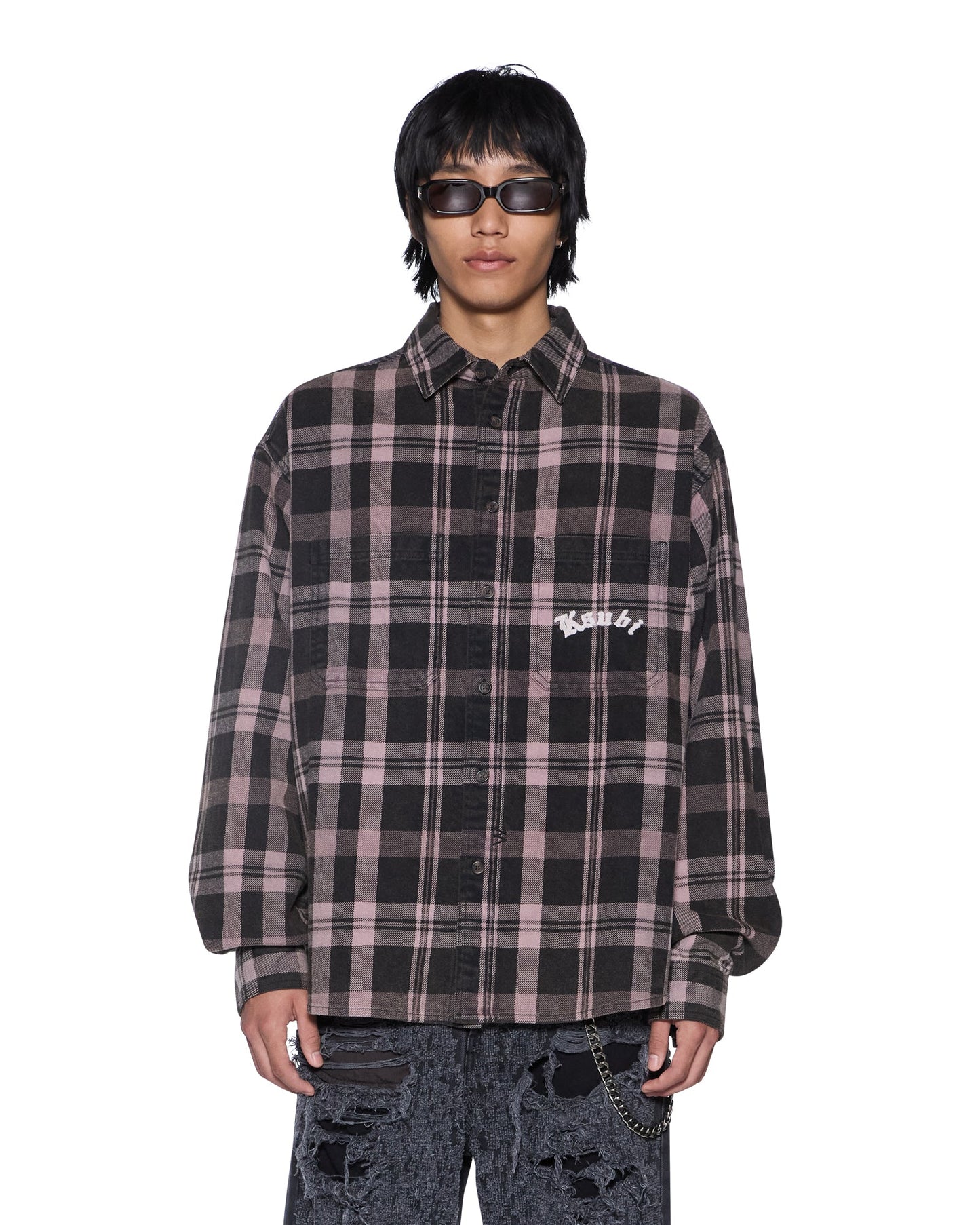 VULTURE FLANNEL LS SHIRT PLUM