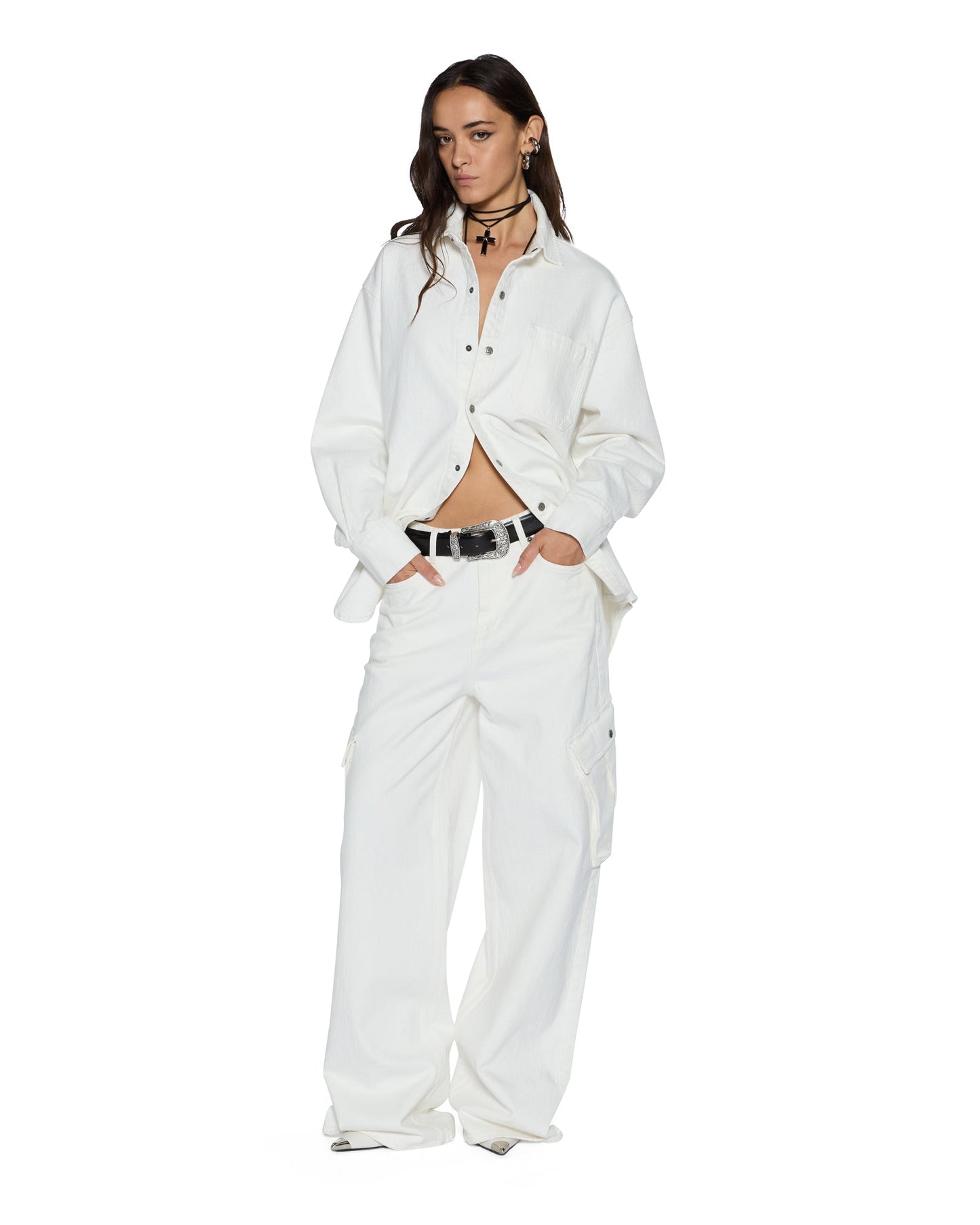 OVERSIZED LS SHIRT ECRU