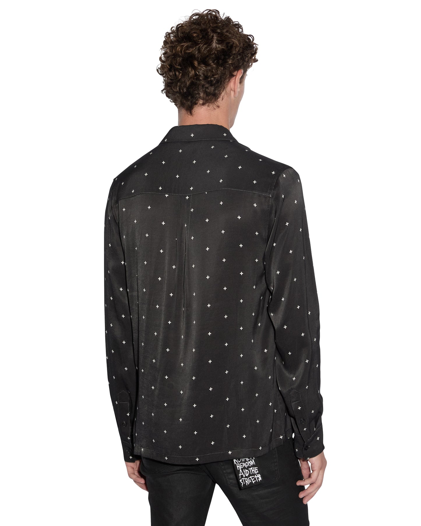 POLKA PLUS LS SHIRT BLACK
