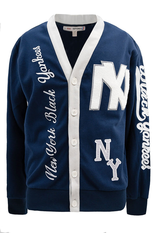 Men's Baseball Team Chenille Patch Embroidery Cardigan