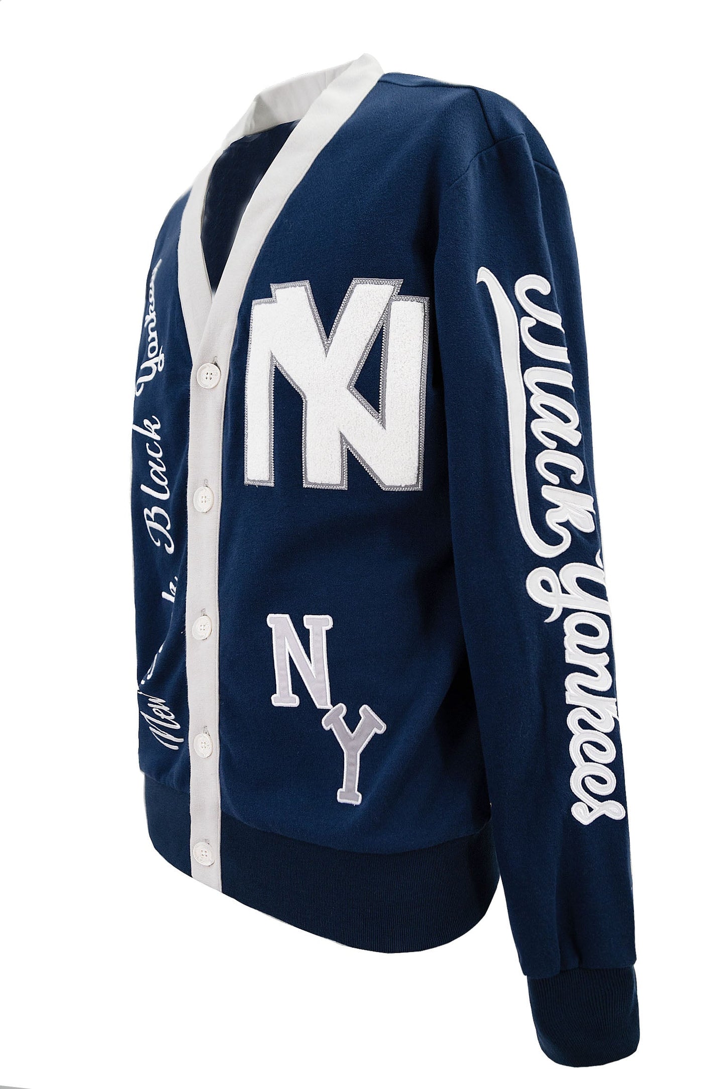 Men's Baseball Team Chenille Patch Embroidery Cardigan