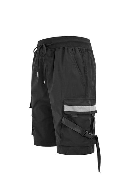 Men's Utility Tactical Reflective Tape Cargo Shorts