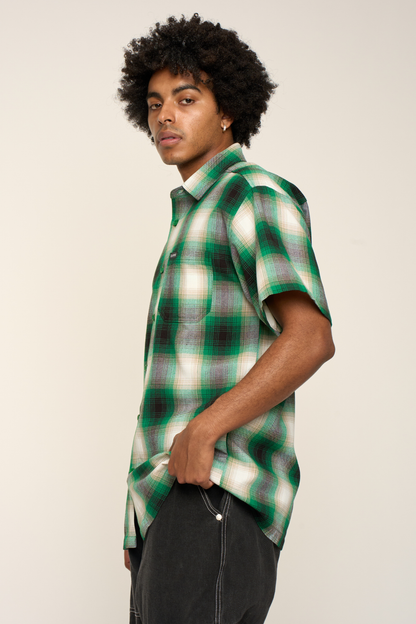 Plaid Short Sleeve Button Up Shirt