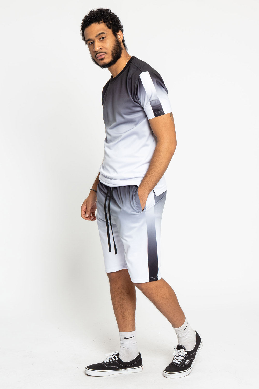 Gradient Ombre T-Shirt and Shorts Set