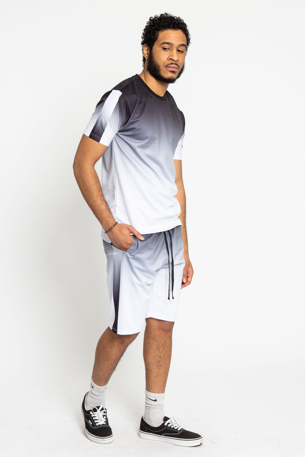 Gradient Ombre T-Shirt and Shorts Set
