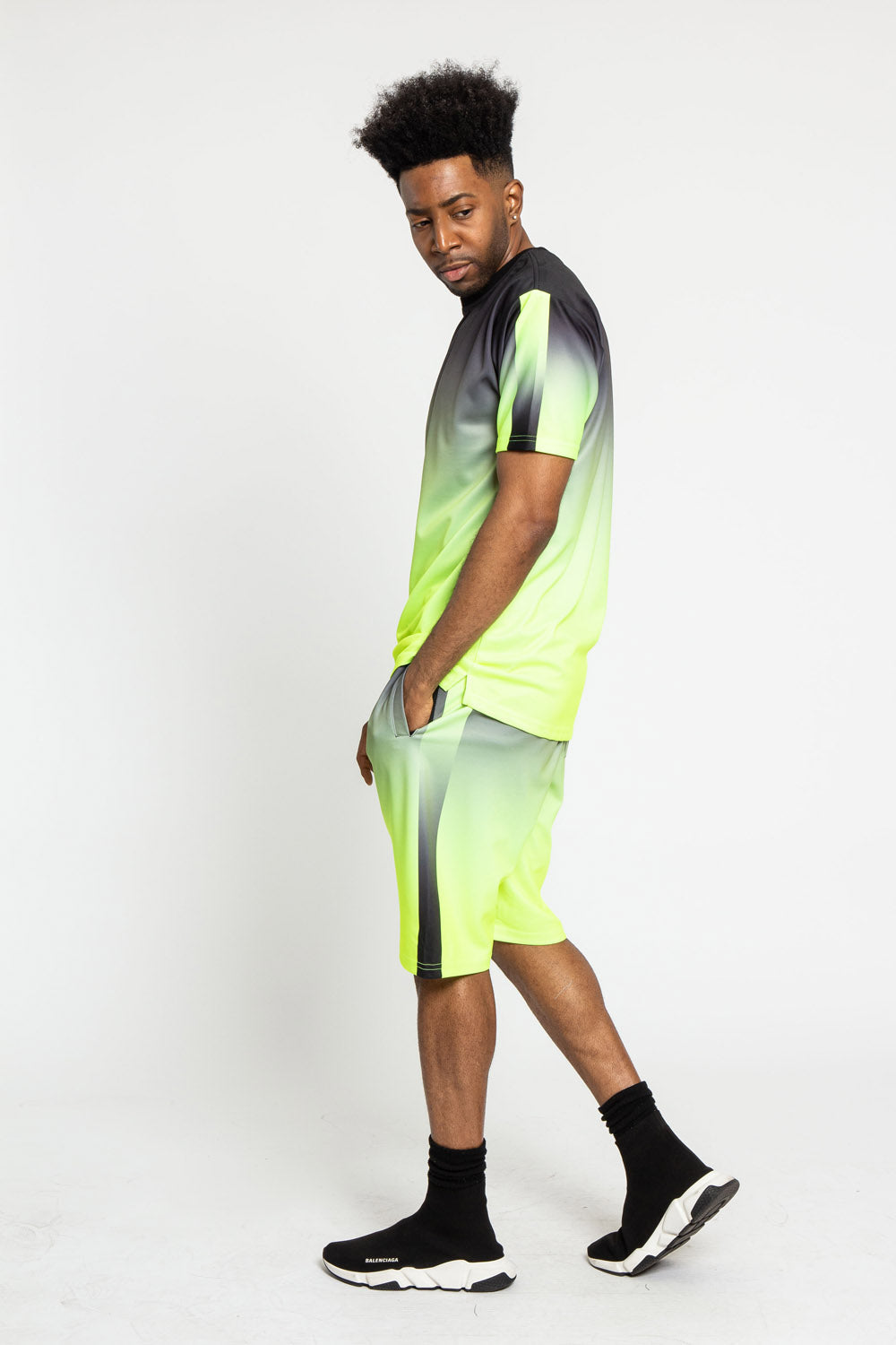 Gradient Ombre T-Shirt and Shorts Set