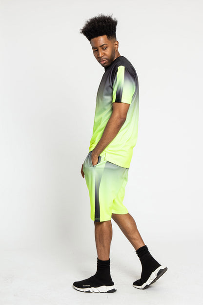 Gradient Ombre T-Shirt and Shorts Set