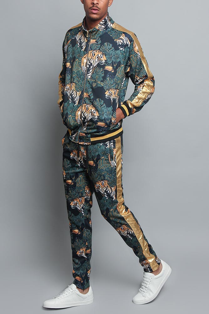Royal Floral Tiger Track Suit