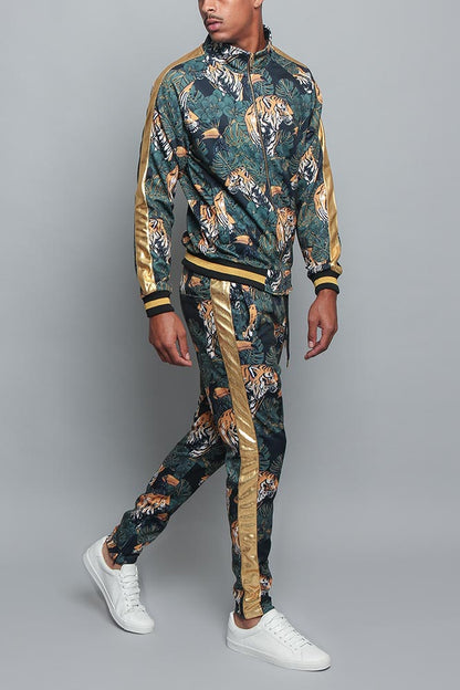 Royal Floral Tiger Track Suit