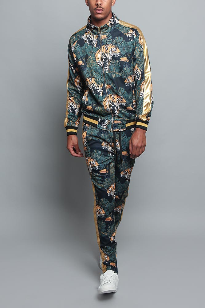 Royal Floral Tiger Track Suit