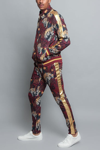 Royal Floral Tiger Track Suit