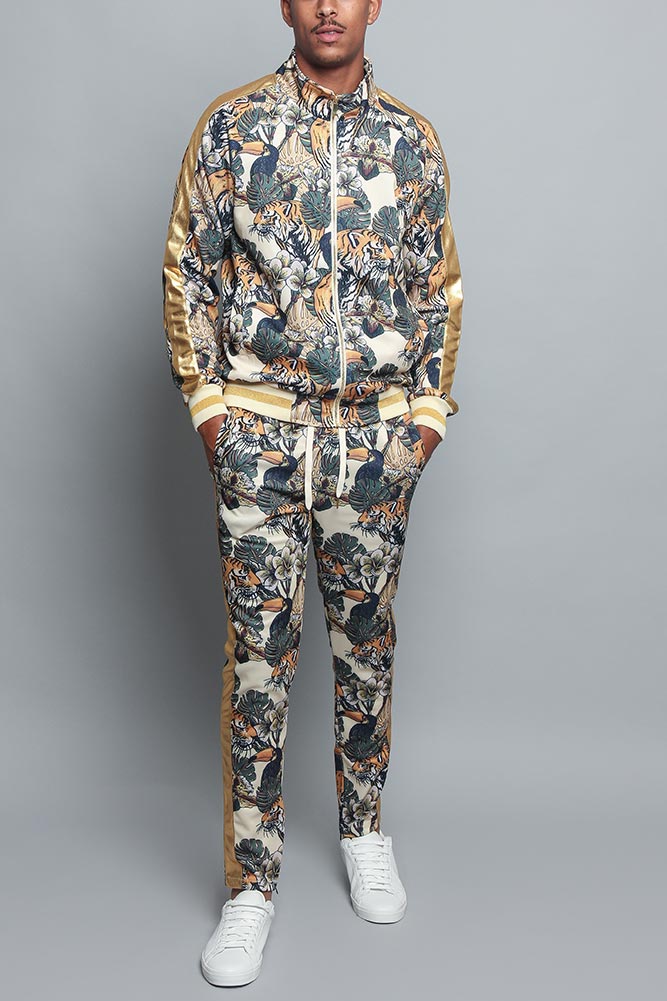 Royal Floral Tiger Track Suit