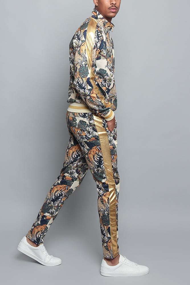 Royal Floral Tiger Track Suit