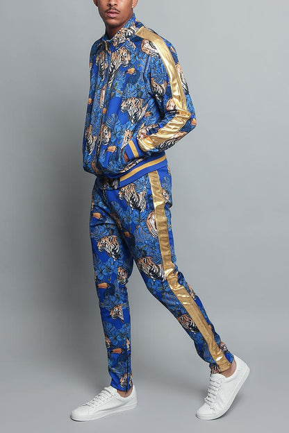 Royal Floral Tiger Track Suit