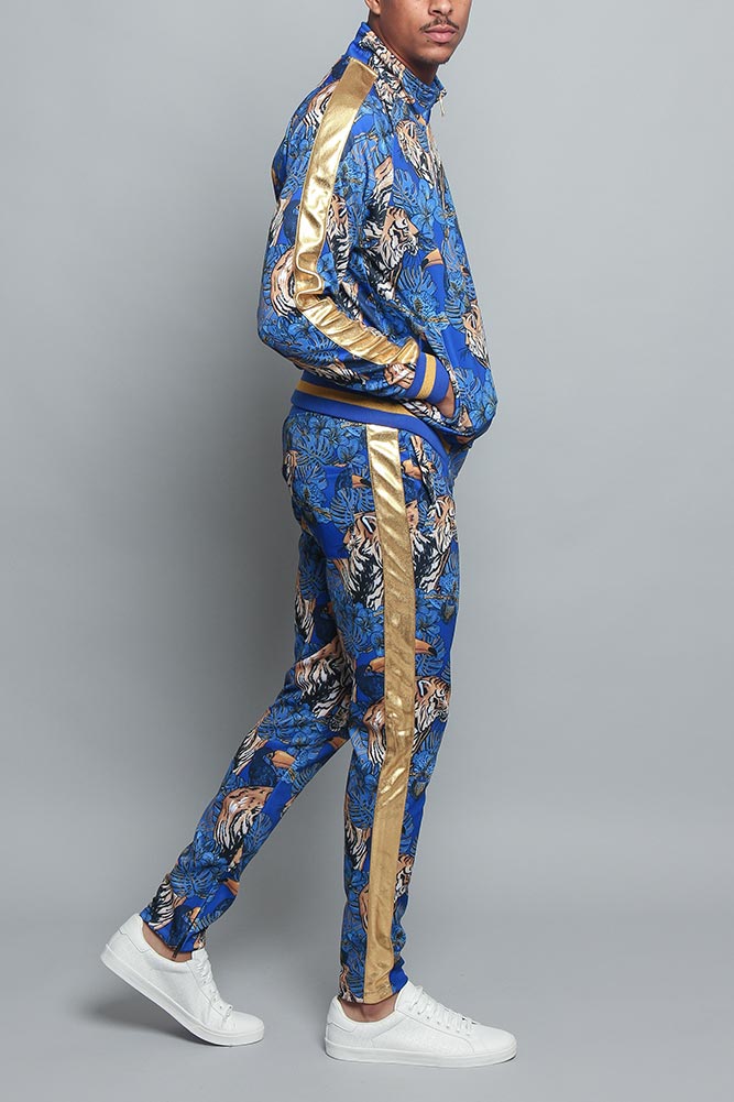 Royal Floral Tiger Track Suit
